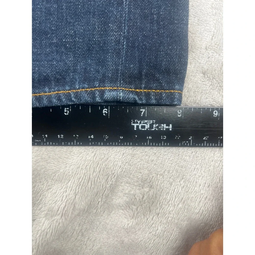 J.Crew The Sutton Selvedge Denim Jeans Mens 36x32 Dark Wash Straight Leg Blue